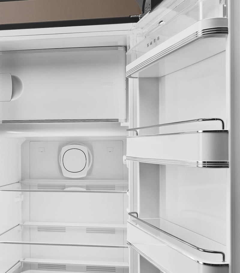 Retro Stainless Steel Fridge with Humidity Control and Temperature Zone
