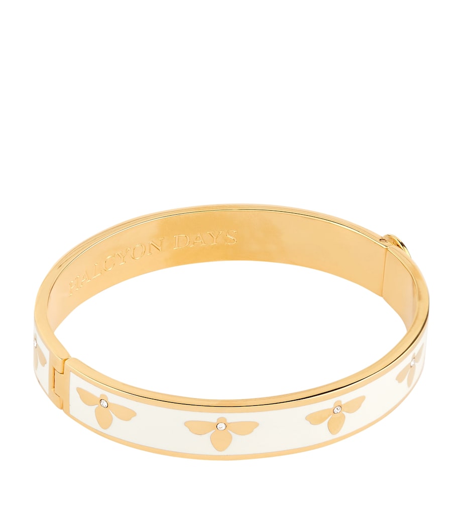 Halcyon Days 18kt gold plated bee bangle, imported from the UK