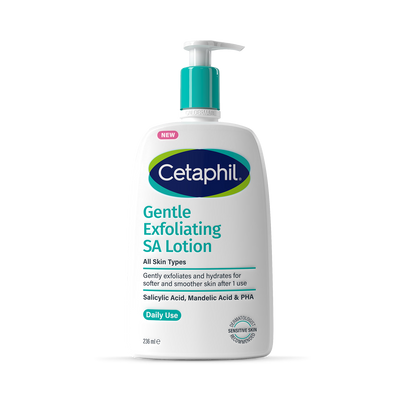 Holland & Barrett Cetaphil Gentle Exfoliating Salicylic Acid Lotion Moisturiser Face Body 236ml- Buy online at McGrocer