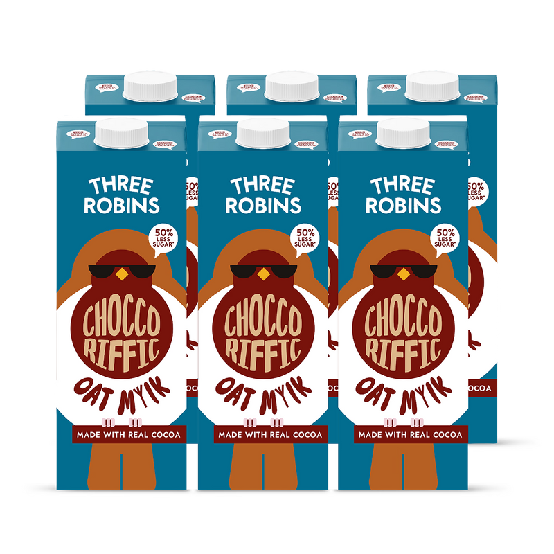 Three Robins Choccoriffic chocolate oat milk 6x1L, UK version