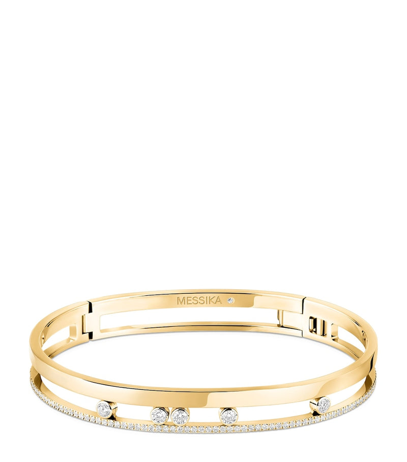 Messika Move Romane yellow gold diamond bangle 0.69ct, UK version