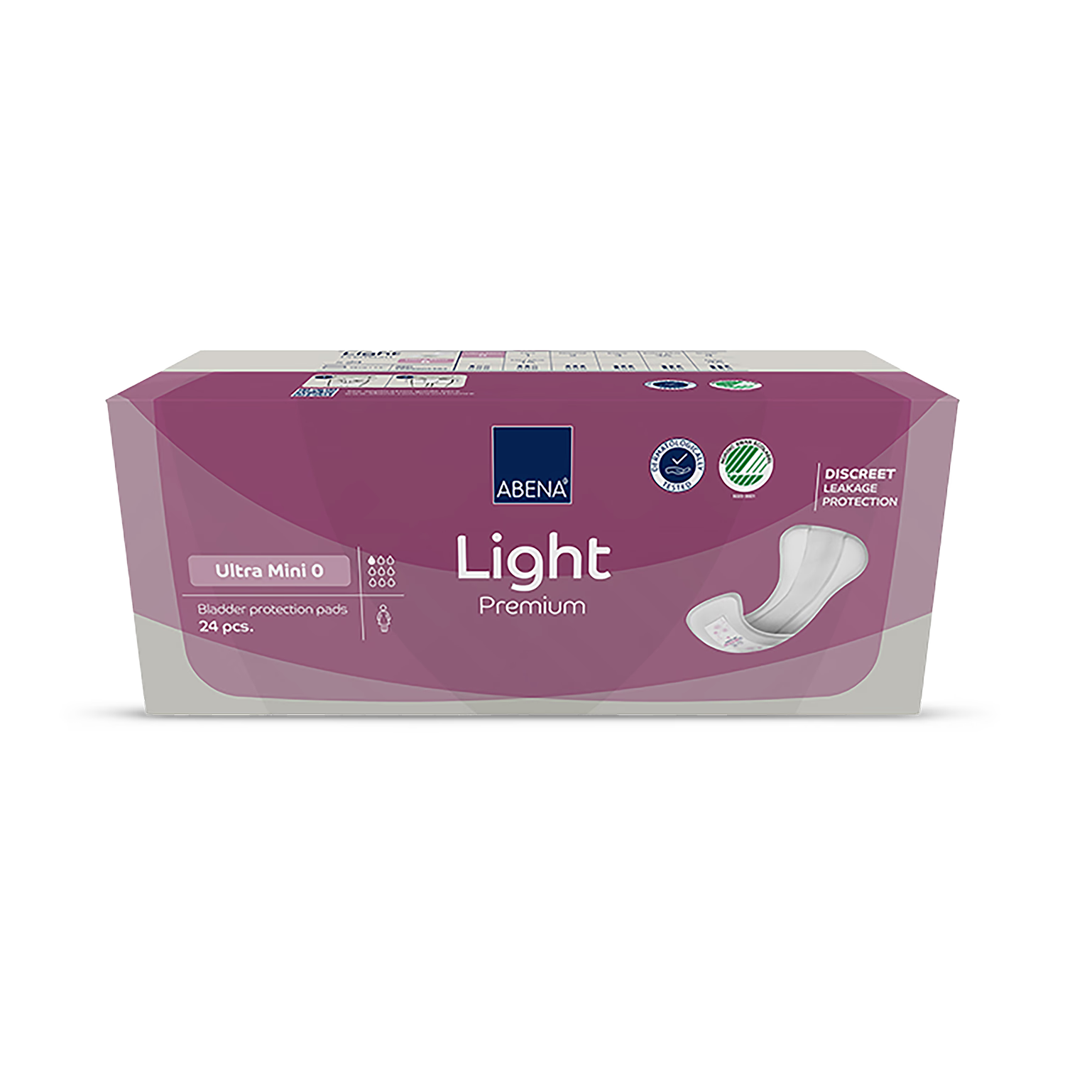 Abena Light Ultra Mini 0 80ml Absorbency 24 Incontinence Pads