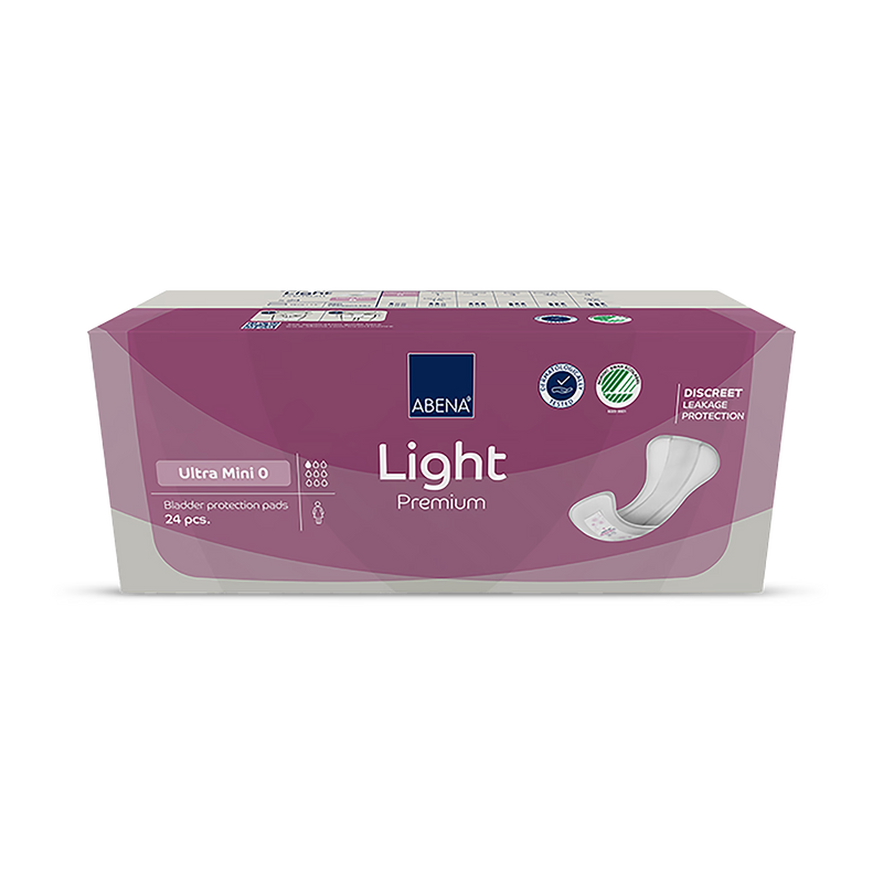 Abena Light Ultra Mini 0 80ml Absorbency 24 Incontinence Pads