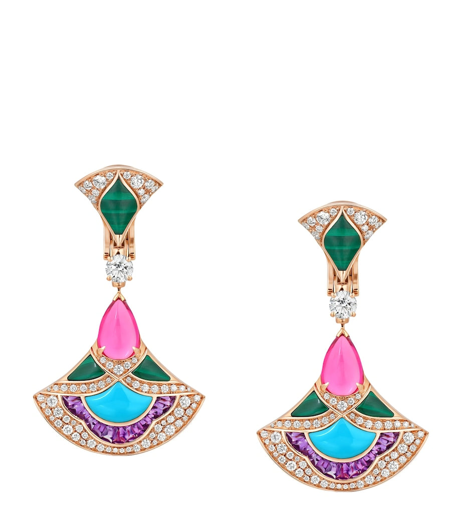 Bvlgari Divas Dream drop earrings rose gold (British brand)