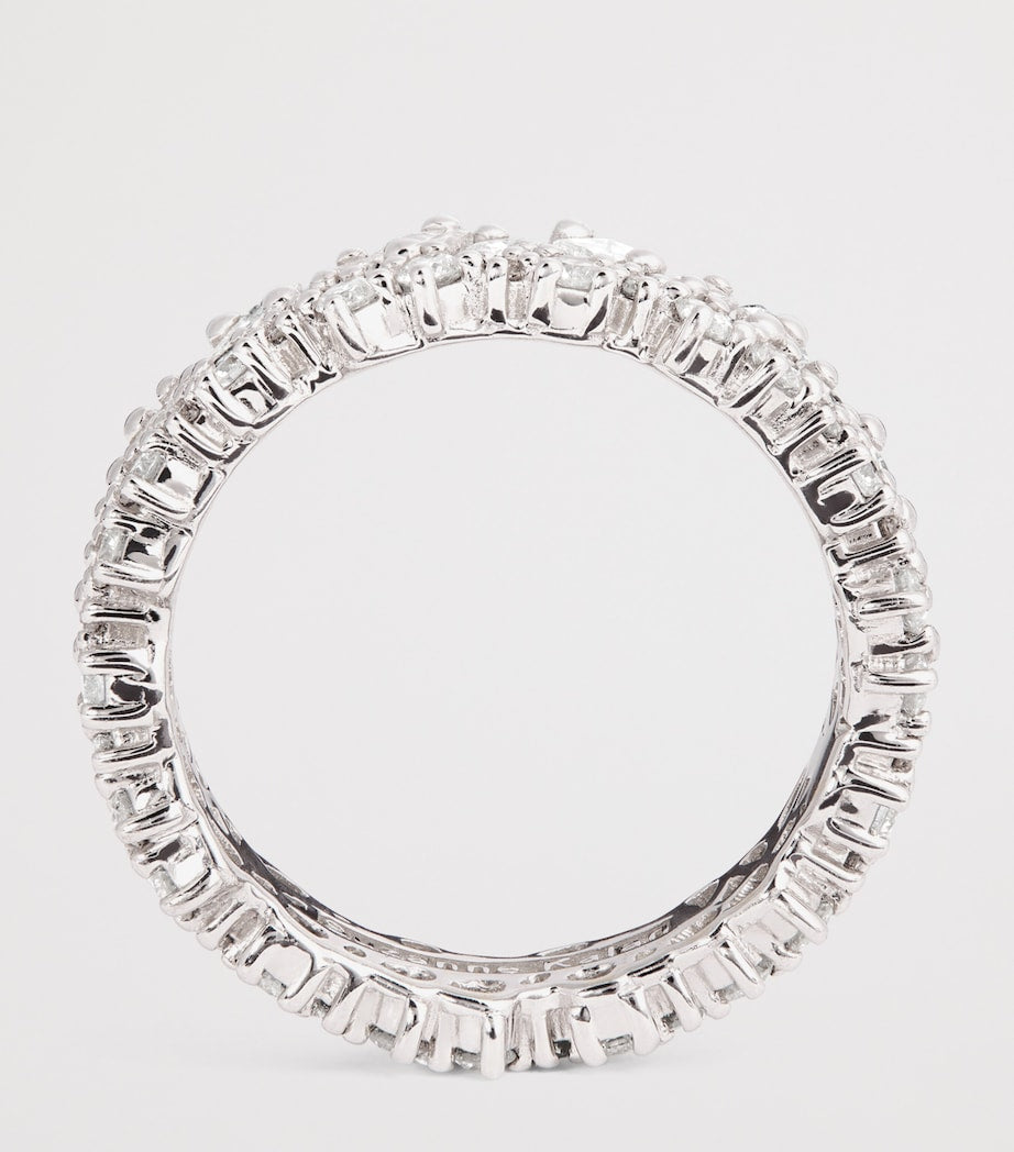 Suzanne Kalan princess eternity ring white gold diamonds (British brand)