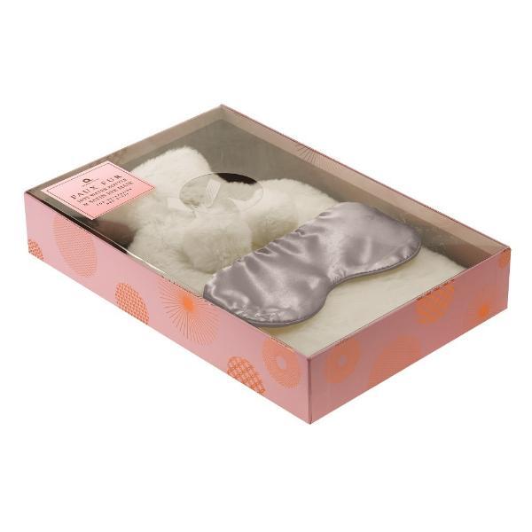 Aroma Home hot water bottle set cream faux fur, UK version