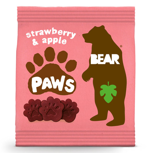 BEAR PAWS Fruit Shapes Strawberry & Apple 20g snacks & rusks Sainsburys   