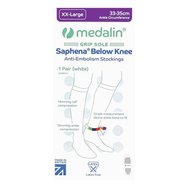 Medalin compression stockings below the knee with grips, imported from the UK
