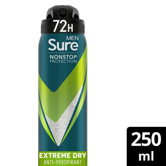 Sure 72hr Extreme Dry Anti-Perspirant Deodorant Aerosol 250ml GOODS Sainsburys   
