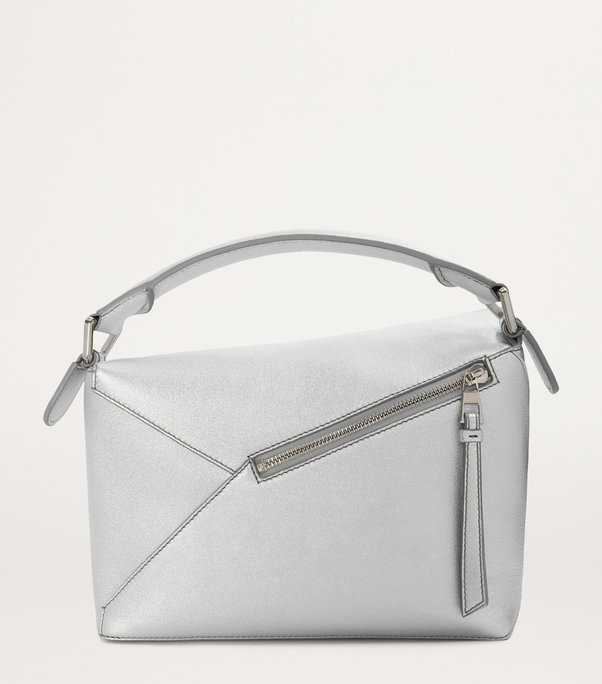 LOEWE small metallic leather Puzzle top-handle bag, UK version
