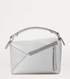 LOEWE small metallic leather Puzzle top-handle bag, UK version