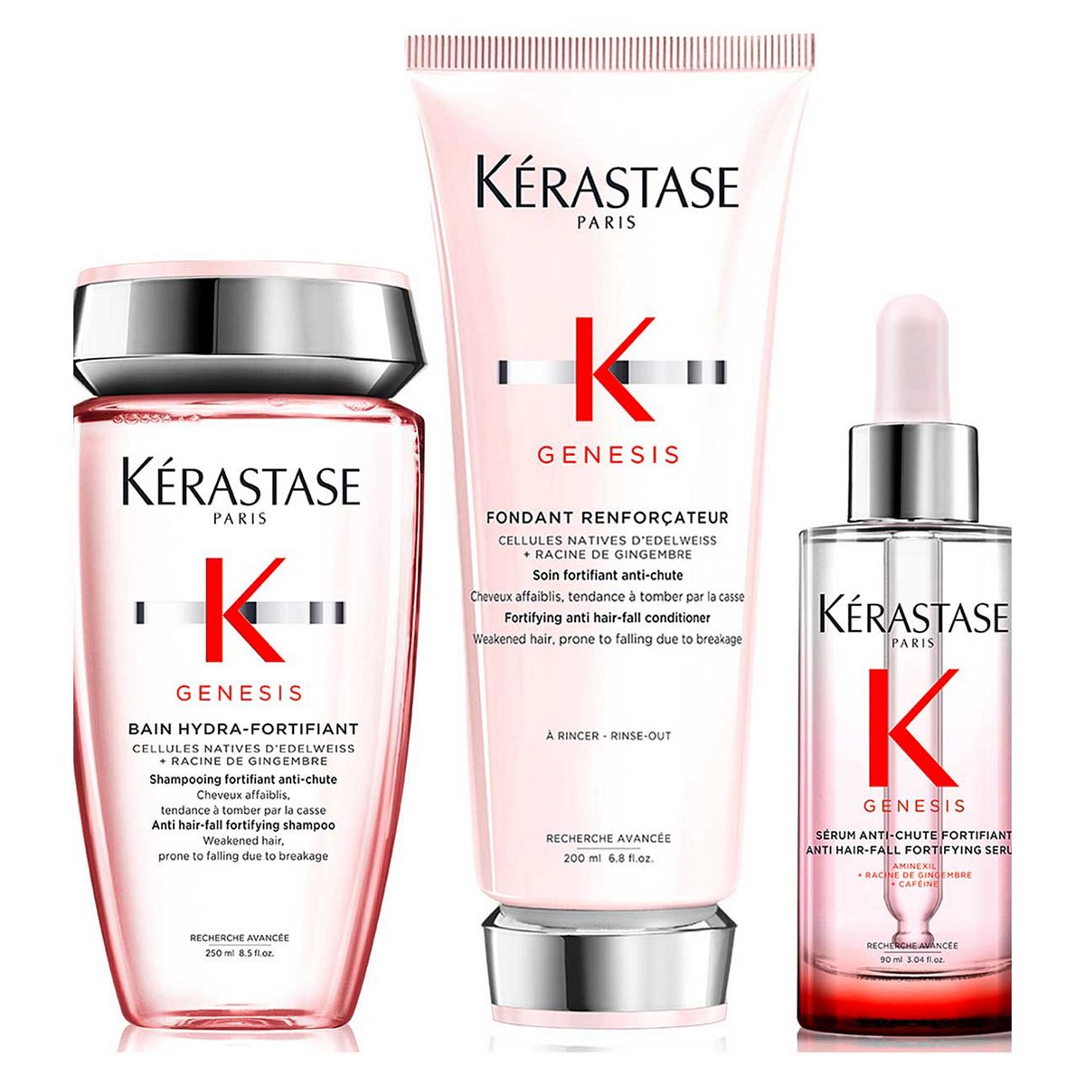 Kérastase Genesis Shampoo, Conditioner and Hair Serum, Fortifying Routine to Maintain Weakened Hair Prone to Breakage, Trio Set GOODS Boots   