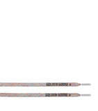 Golden Goose metallic logo print laces, UK version