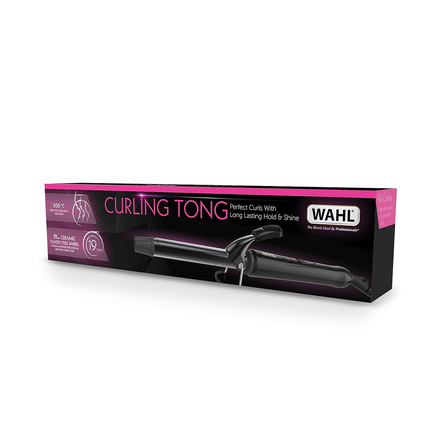 Wahl curling tong 19mm ceramic barrel, UK version