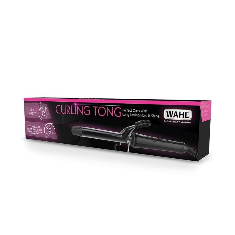 Wahl curling tong 19mm ceramic barrel, UK version