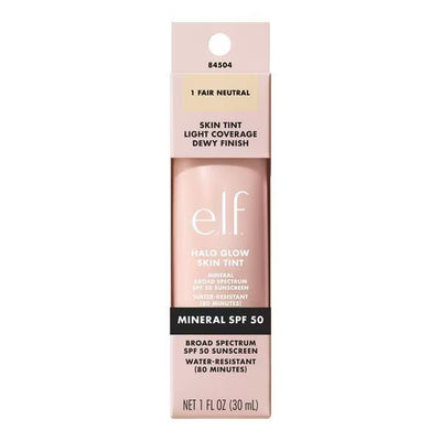 Superdrug e.l.f. Halo Glow Skin Tint Foundation 50 1 Fair Neutral Skin Tint- Buy online at McGrocer