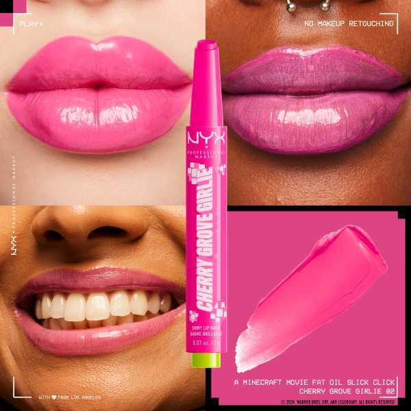 NYX lip balm Minecraft Movie Fat Oil Slick imported from the UK