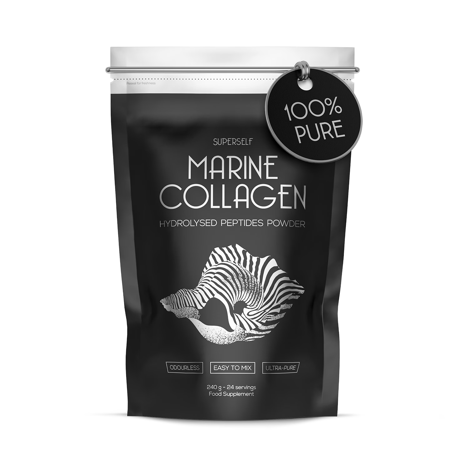 SuperSelf marine collagen powder odourless 240g, UK version
