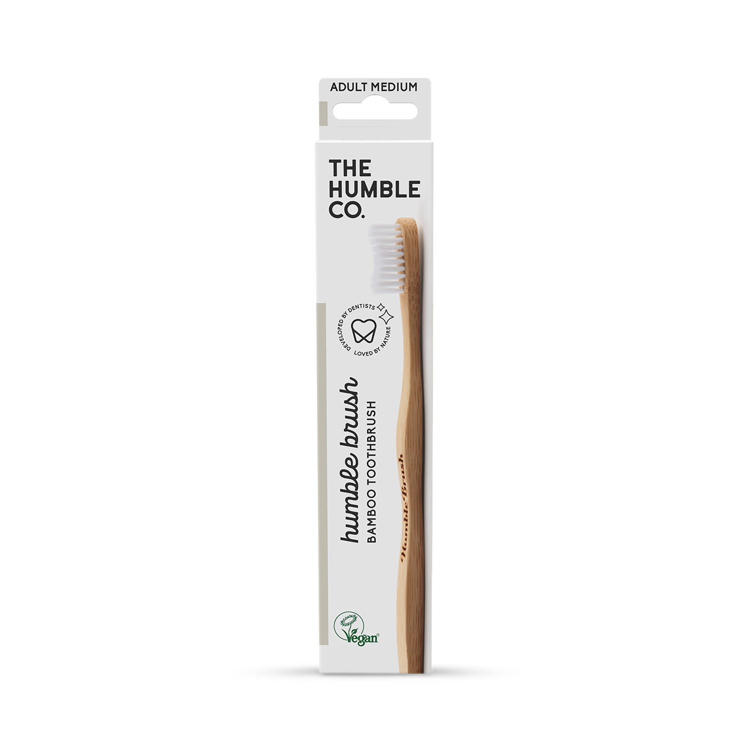 Humble Bamboo Adult Medium Bristle Toothbrush Blue Purple White or Green