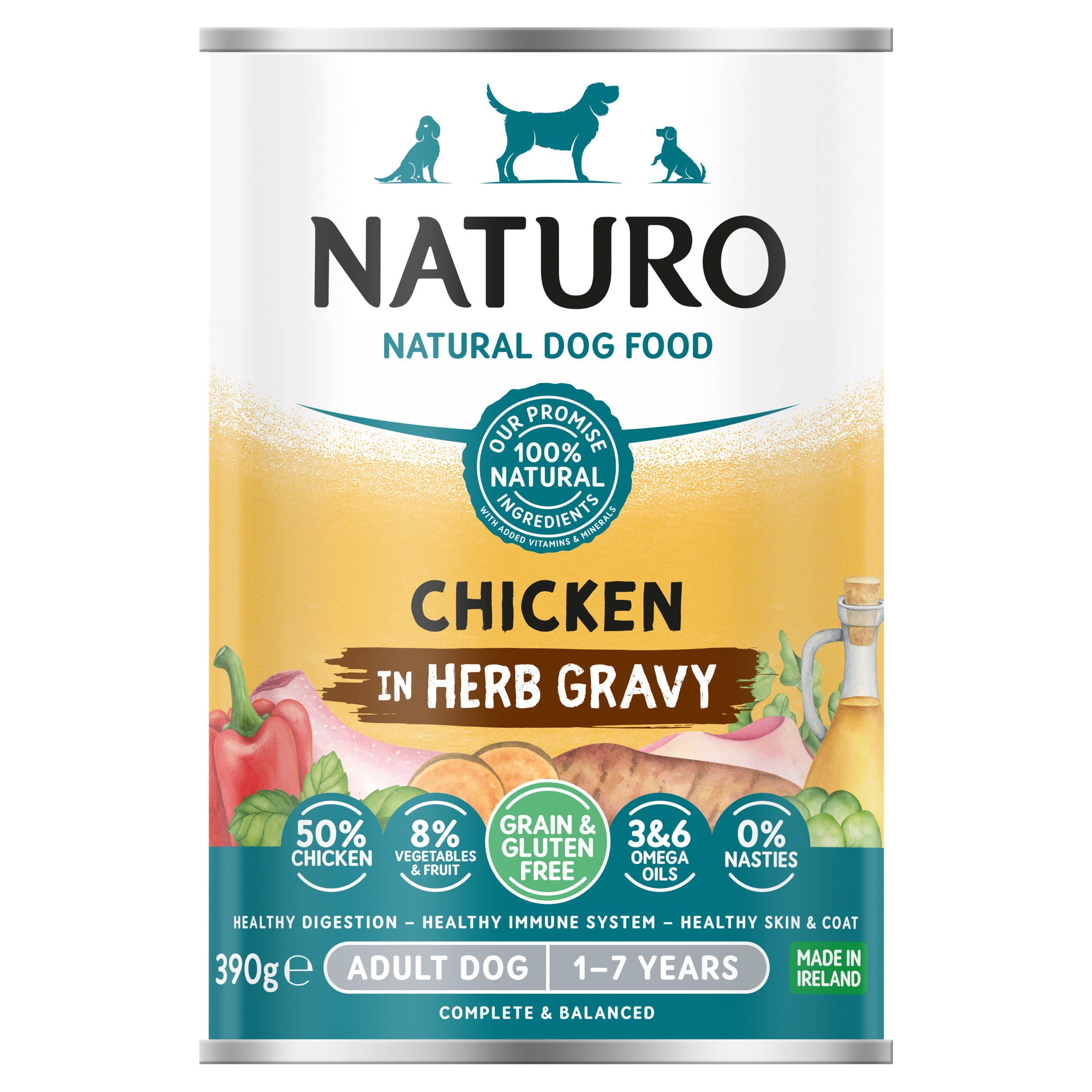 Naturo Adult Dog Grain & Gluten Free Chicken with Sweet Potato, Mixed Peppers & Green Beans 390g GOODS Sainsburys   