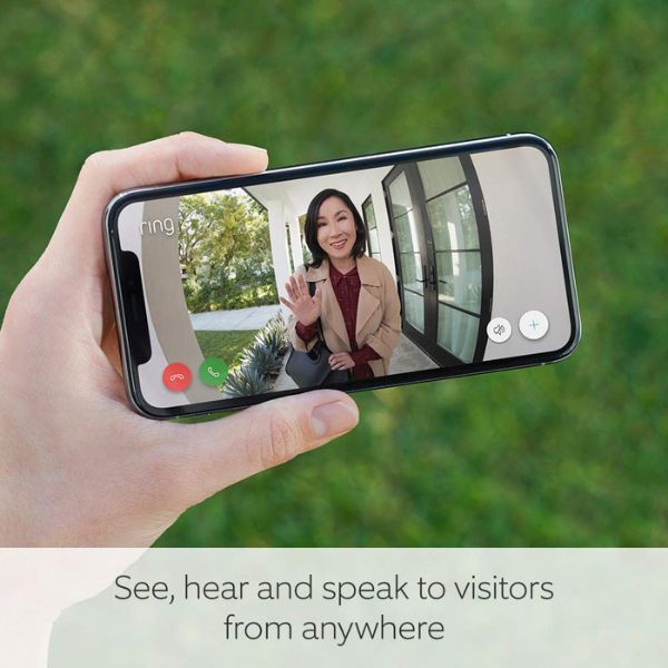 Ring Video Doorbell Gen 2 Satin Nickel, imported from the UK