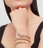Bvlgari Serpenti Pallini rose gold diamond cuff bracelet, UK version