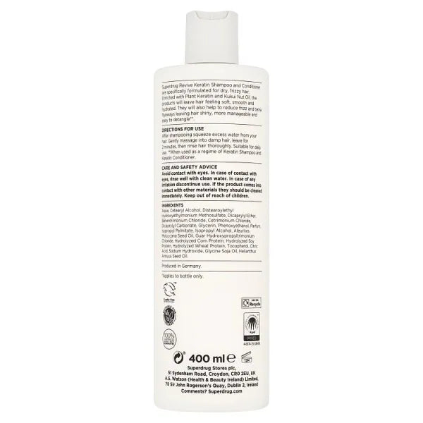 Superdrug Revive Keratin Conditioner 400ml (British brand)