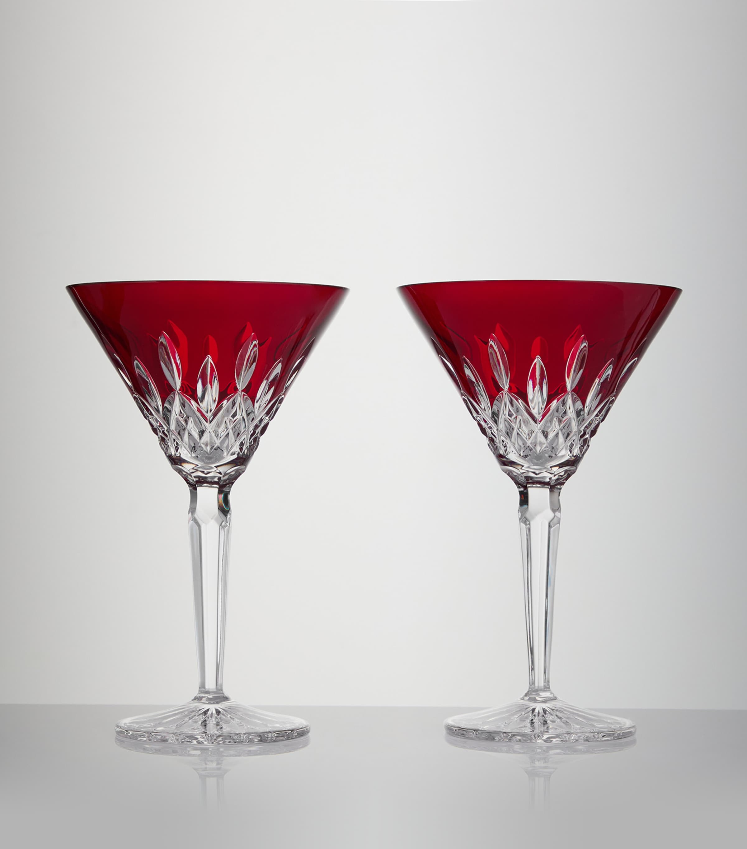 Waterford red martini glasses set of 2, 220ml capacity (British brand)