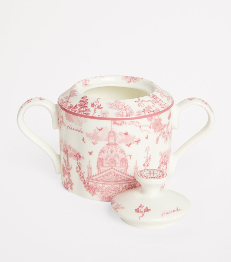 Harrods bone china toile sugar bowl, UK version