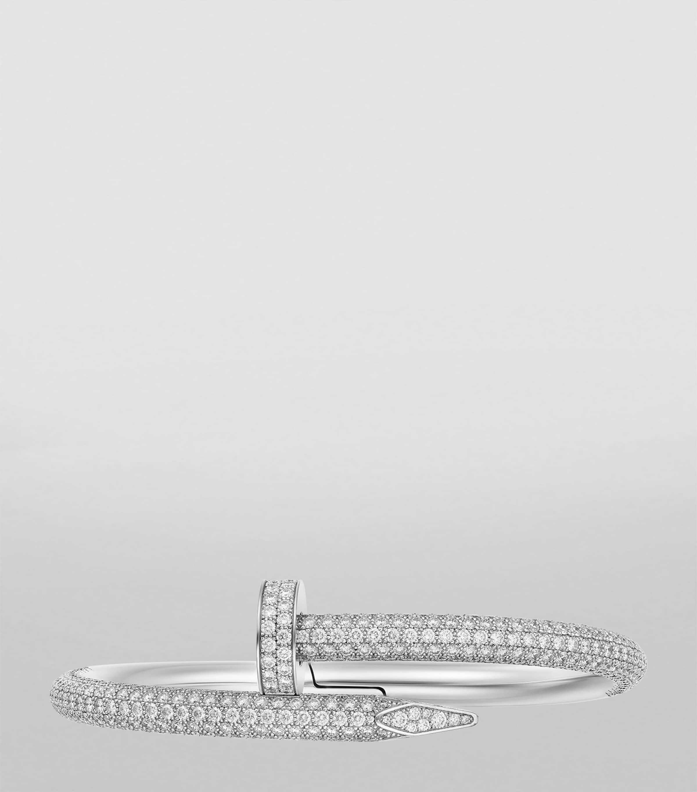 Cartier medium white gold and diamond Juste Un Clou bracelet - British product
