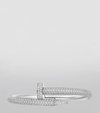 Cartier medium white gold and diamond Juste Un Clou bracelet - British product