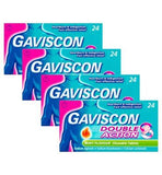 Gaviscon Bundle: 4 x 24 Gaviscon Double Action Mint Flavour Chewable Tablets First Aid Boots   