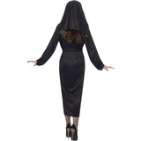Smiffys black nun costume dress belt headdress UK version