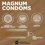 EXS Magnum large 60mm condoms 56 pack, UK version