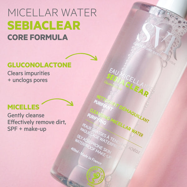 SVR SEBIACLEAR micellar water for oily skin 400ml - British product