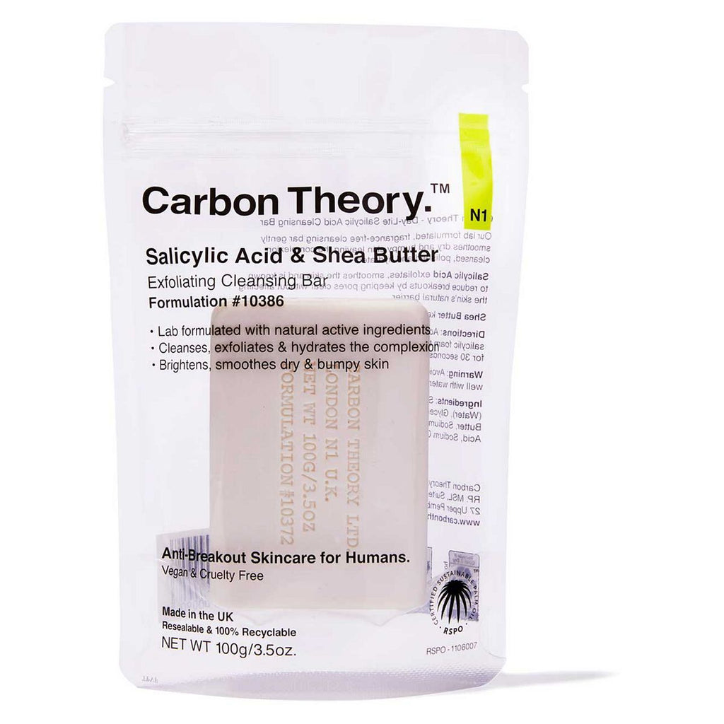 Carbon Theory Salicylic Acid & Shea Butter Exfoliating Cleansing Bar 100g