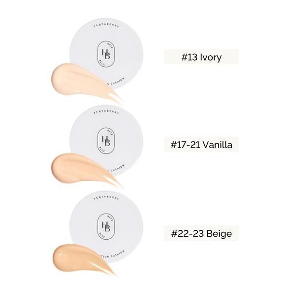 Heveblue Pentaberry Panthenol foundation cushion Vanilla (British brand)