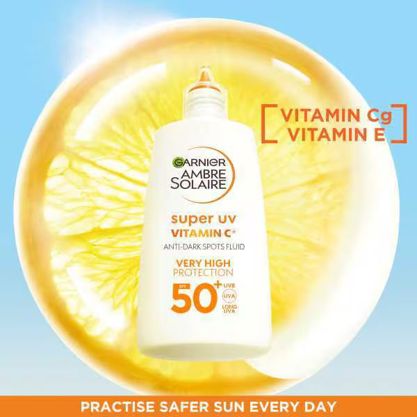 Garnier Ambre Solaire Face Fluid Vitamin C, UK version