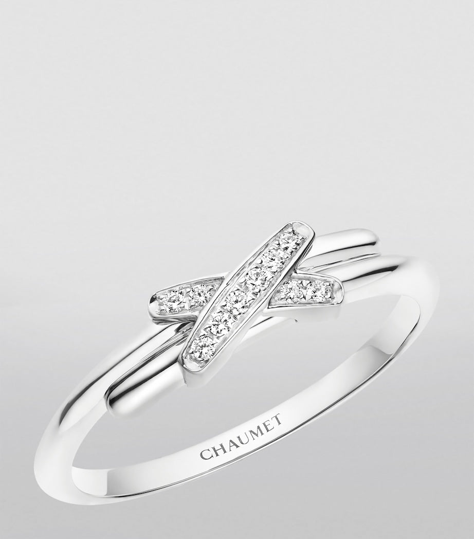 Chaumet Jeux de Liens white gold diamond ring (British brand)