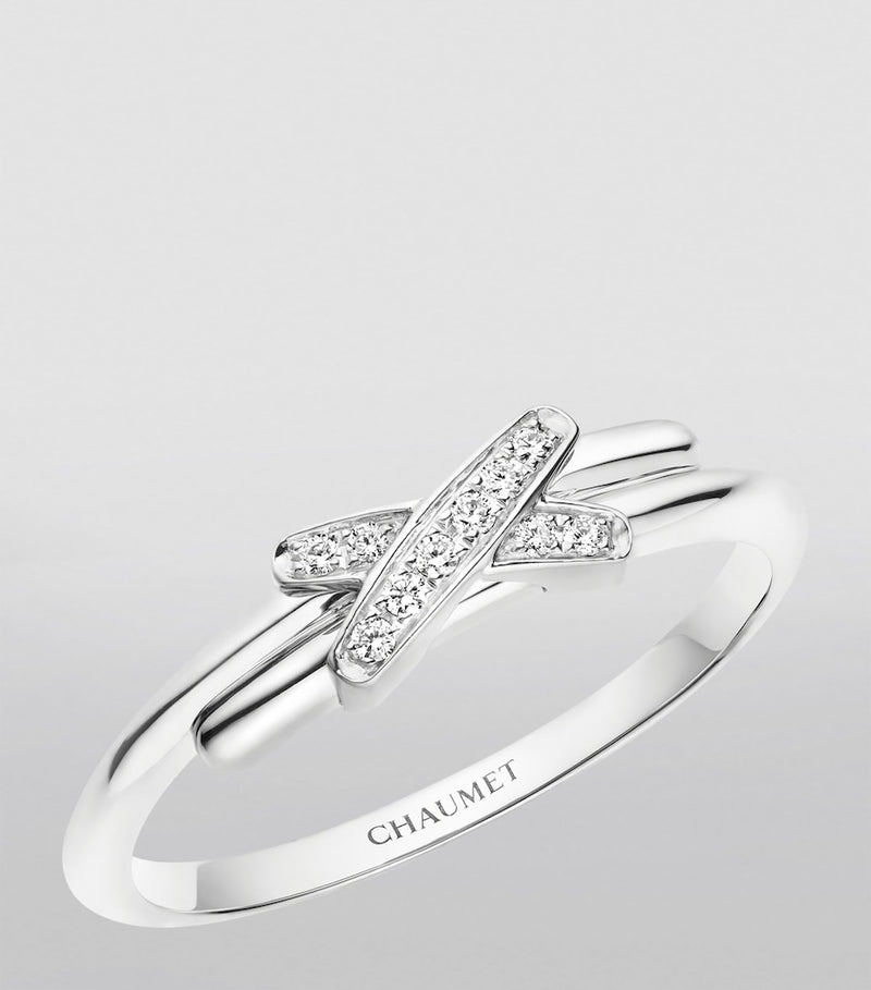 Chaumet Jeux de Liens white gold diamond ring (British brand)
