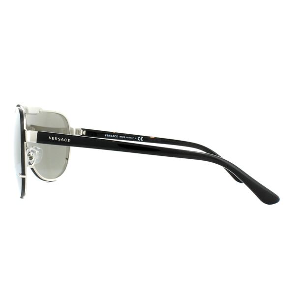 Versace VE2140 silver mirrored sunglasses for men, imported from the UK