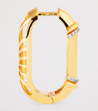 L'Atelier Nawbar yellow gold diamond Buoy Lock earrings - British product