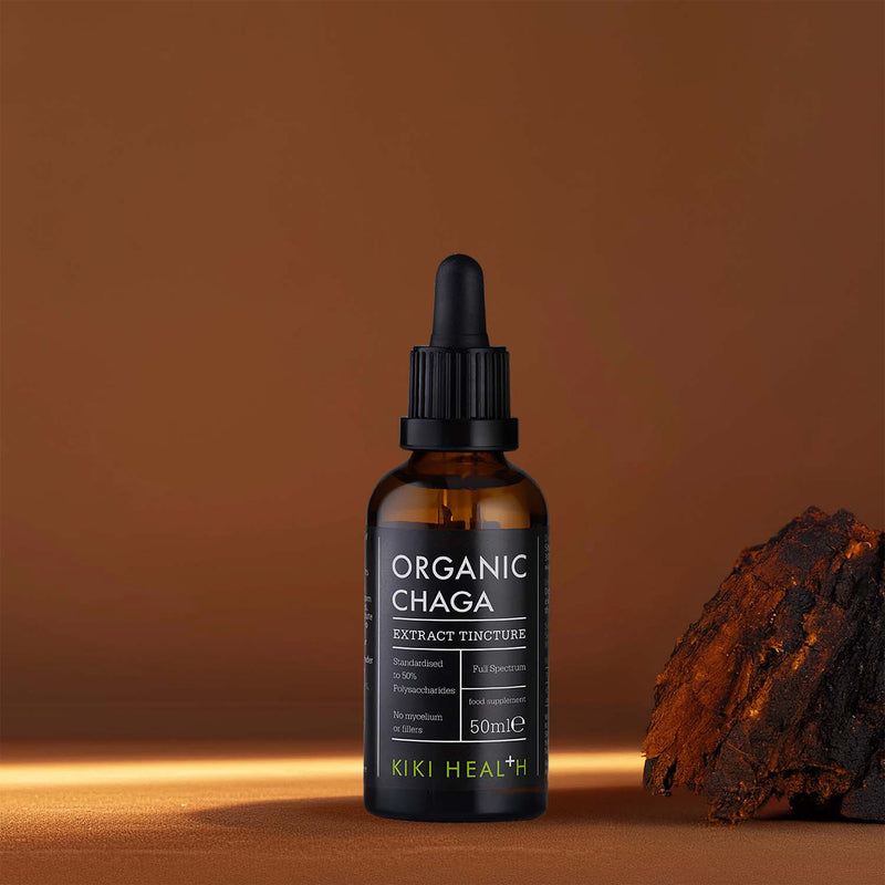 KIKI Health Organic Chaga Tincture 50ml, imported from the UK