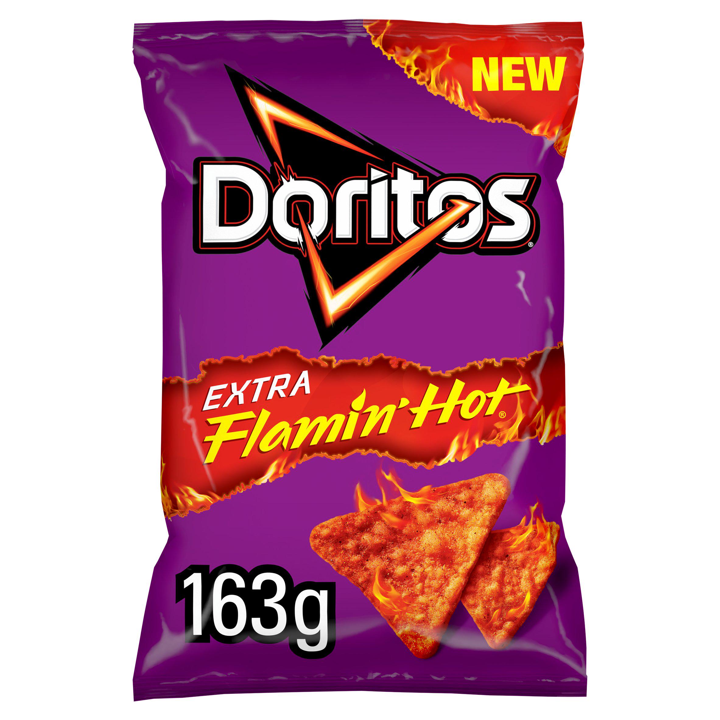 Doritos Extra Flamin Hot Sharing Bag Crisps 163g GOODS Sainsburys   