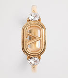 Valentino Garavani Crystal Ovalette logo ring - British product