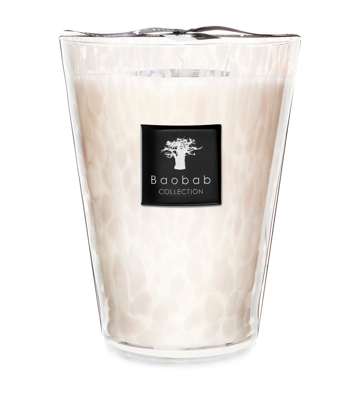 Baobab Collection White Pearls Pillar Candle 24cm - British product