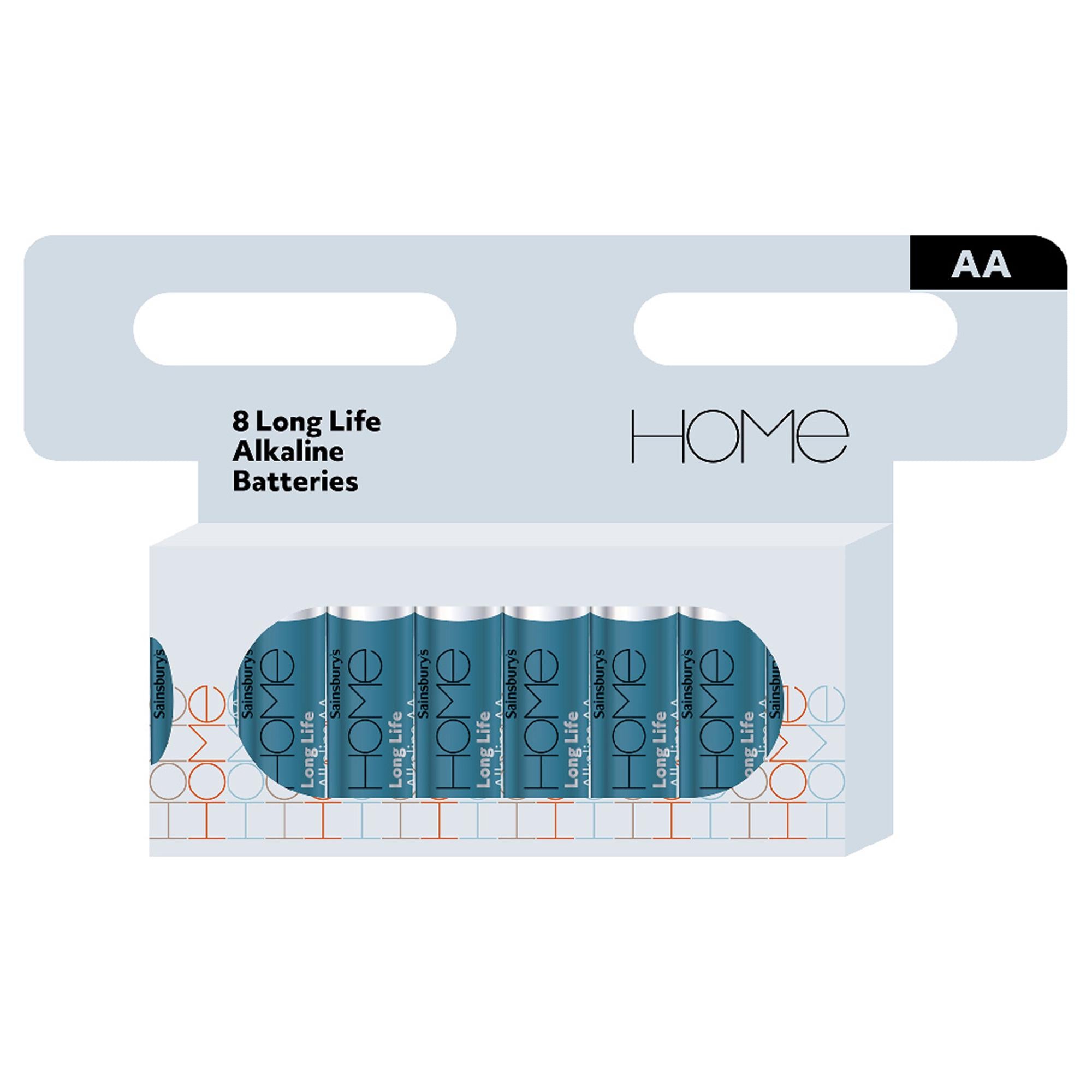 Sainsbury's Home Extra Long Life AA8 Batteries GOODS Sainsburys   