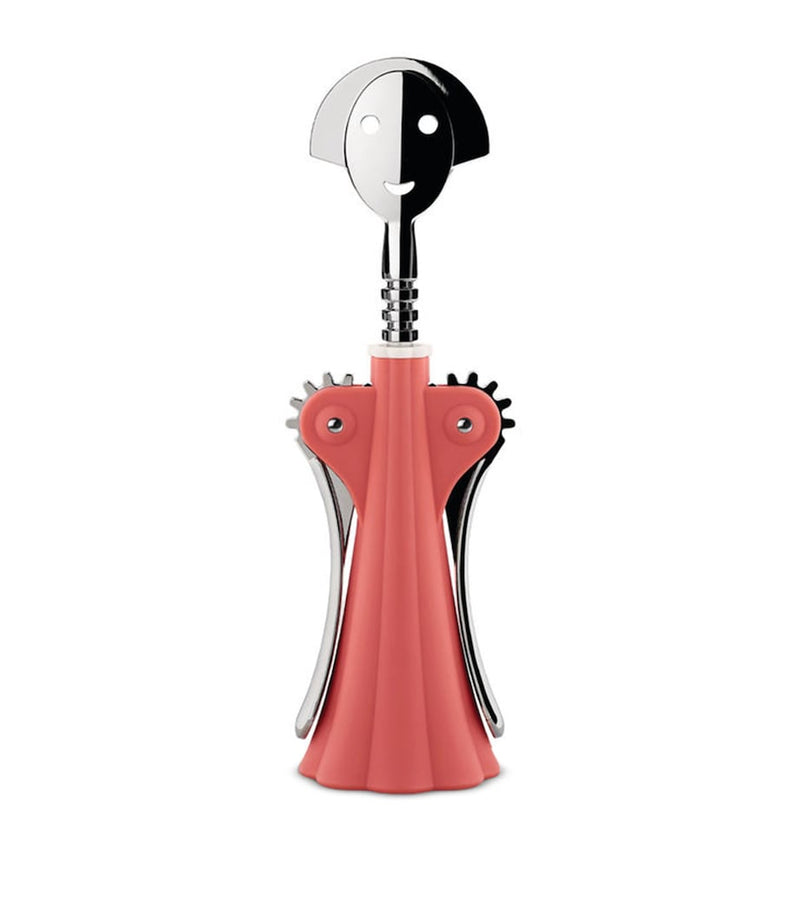 Decorative Smiling Face Corkscrew for Wine Bottles, 24.5cm Height