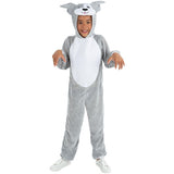 Smiffys grey dog onesie hooded jumpsuit (British brand)