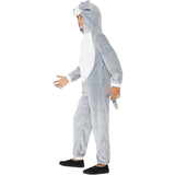 Smiffys grey dog onesie hooded jumpsuit (British brand)